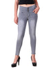 Trendy Grey Denim Jeans For Women's