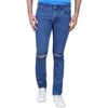 Men's Blue Denim Distress Regular Fit Jeans