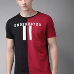 Multicoloured Cotton Blend Round Neck T-shirt For Men