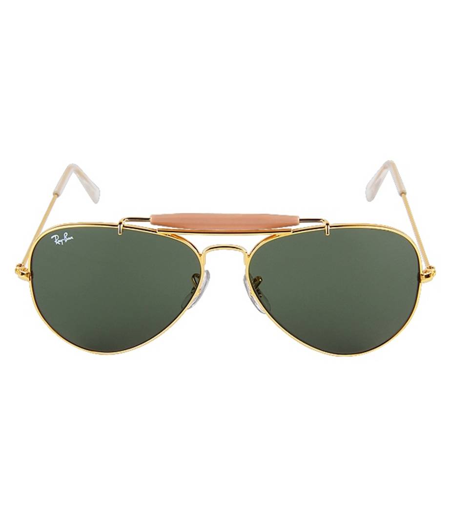 Green Metal Aviator Sunglasses For Men's