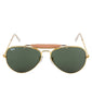 Green Metal Aviator Sunglasses For Men's