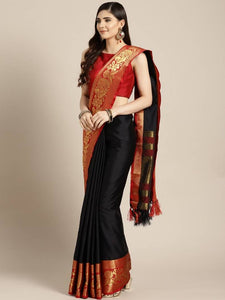 aura new cotton silk saree with regular blouse
