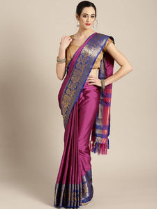 Aura cotton silk saree with regular blouse