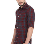 Men's Multicoloured Cotton Checked Long Sleeves  Casual Shirt