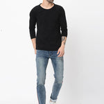 Men's Grey Denim Faded Slim Fit Low-Rise Jeans