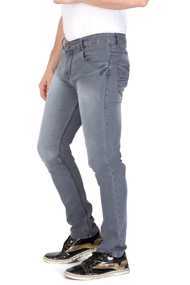 Regrowth Men's Solid Grey Jeans