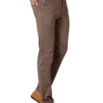 Men's Brown Cotton Solid Slim Fit Chinos