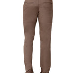 Men's Brown Cotton Solid Slim Fit Chinos