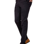 Men's Black Cotton Solid Slim Fit Chinos