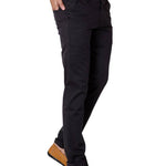 Men's Black Cotton Solid Slim Fit Chinos