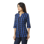 Women's Checked Cotton Regular Fit Shirt