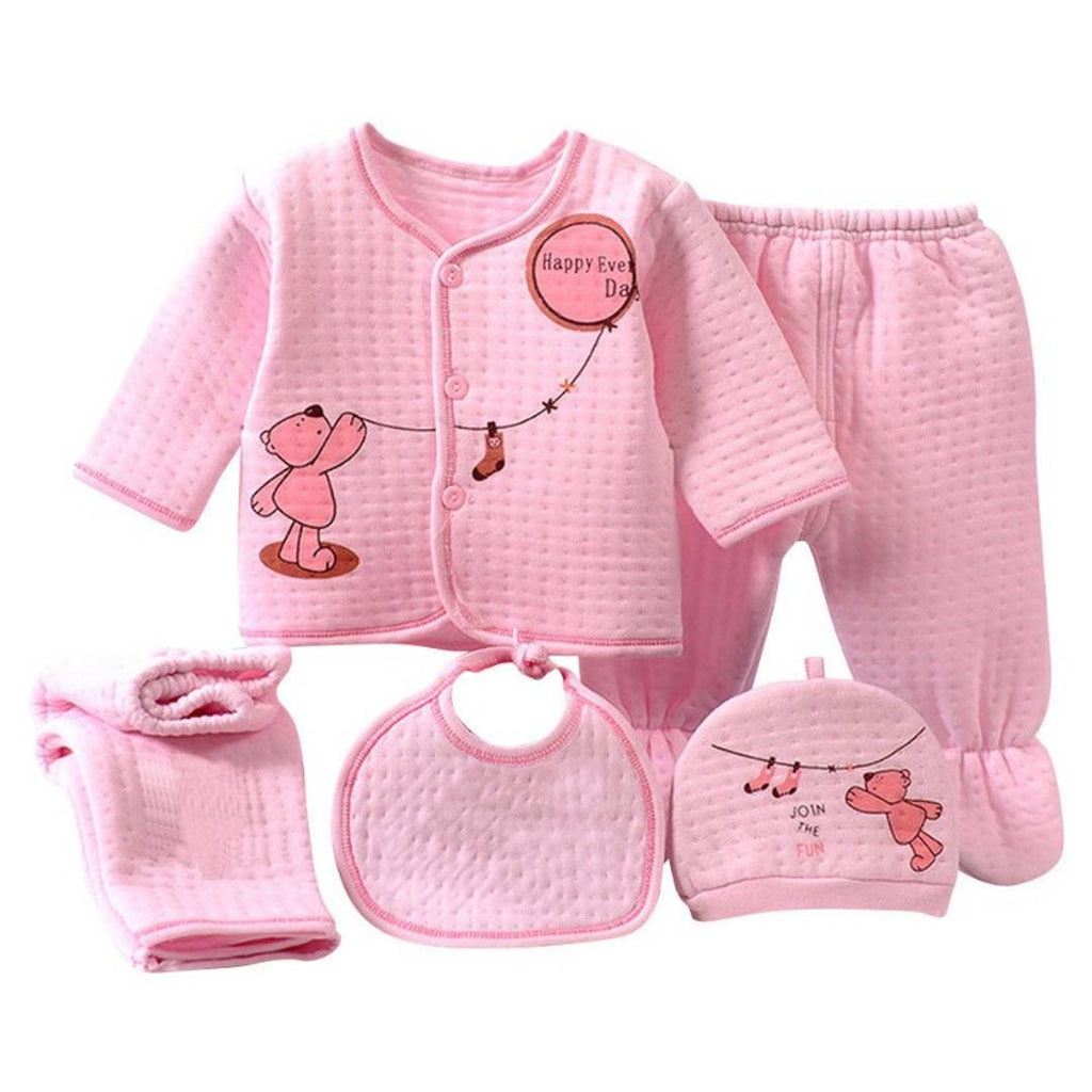 Newborn Baby Boys Girls ( 5pcs/set) Infant Underwear Set Unisex Clothing Suit (Random Color)