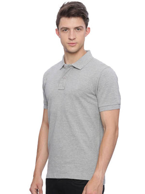 Buy 1 Get 1 Free Men's Multicoloured Cotton Blend Solid Polos T-Shirt