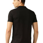 Men's Multicoloured Cotton Blend Solid Polos T-Shirt (Pack Of 4)