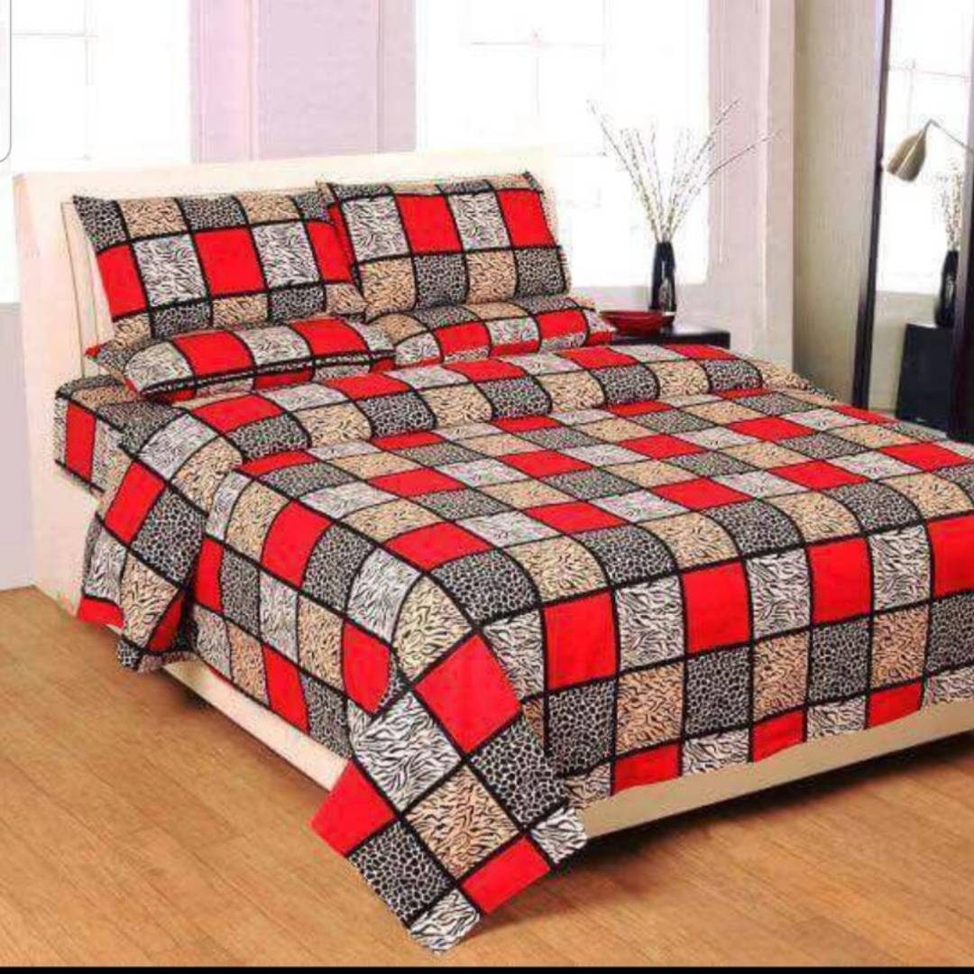 polycotton printed double bedsheets