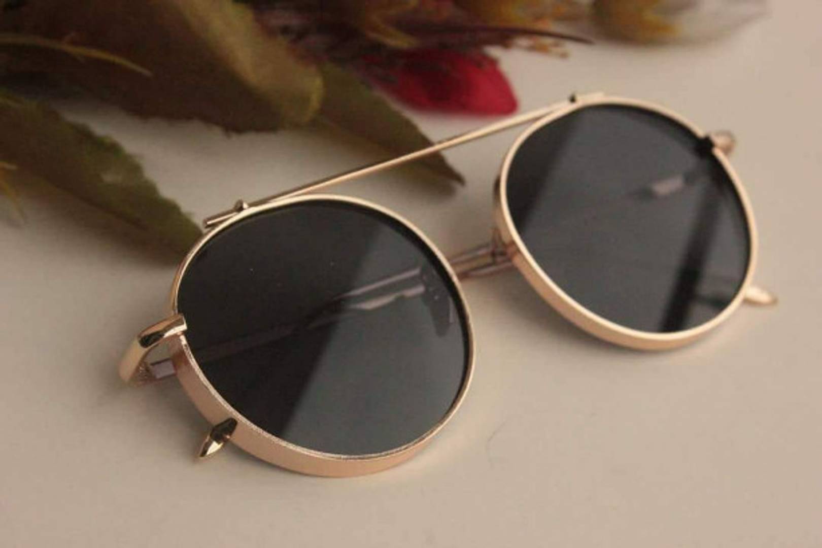 New Black Candy Lens Sunglasses Frame Gold