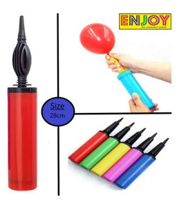 Enjoy Handy Air Balloon Pump for Balloons, Foil Balloons and Inflatable Toys Party Accessory (Set of 1, Size 27cm, Multicolor)