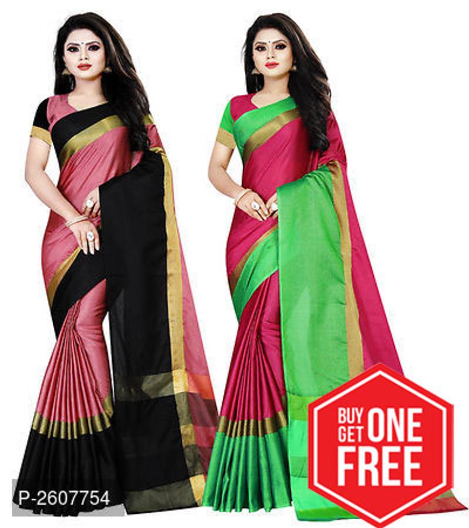 Buy One Get One Free Cotton Silk Sarees