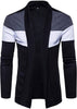 Men's Multicoloured Cotton Long Sleeves Colourblocked Lapel Collar  Cardigan