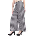 Elegant Women's Crepe Multicoloured Trousers