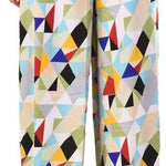 Elegant Women's Crepe  Multicoloured Trousers