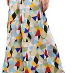 Elegant Women's Crepe  Multicoloured Trousers