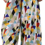 Elegant Women's Crepe  Multicoloured Trousers