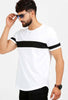 Men's Multicoloured Cotton Self Pattern T-Shirt