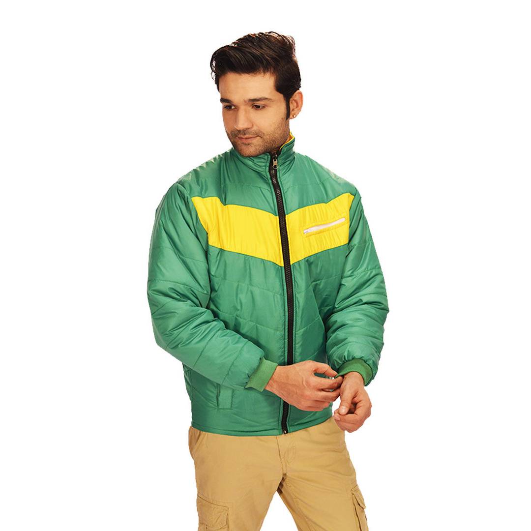 Reversible Bomber Long Sleeve Jacket - Green & Yellow for Men's (Pack of 2)