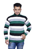 Men's Cotton Dark Green Full Sleeves Striped  Sweaters