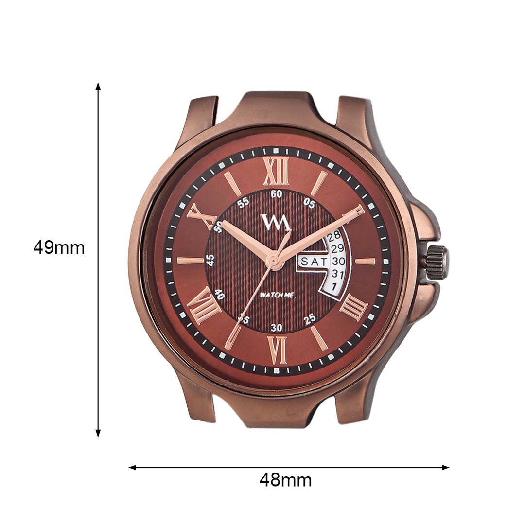 Men's Stylish Brown Synthetic Leather Analog Watches