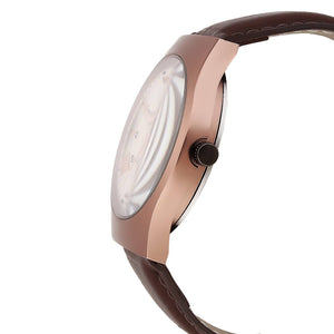 Men's Stylish Beige Synthetic Leather Analog Watches