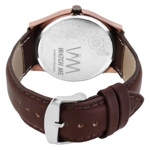 Men's Stylish Beige Synthetic Leather Analog Watches