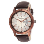 Men's Stylish Silver Synthetic Leather Analog Watches