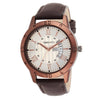 Men's Stylish Silver Synthetic Leather Analog Watches