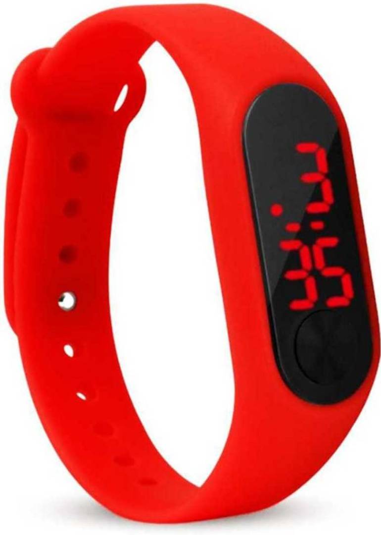 Rubber Magnet Led Black Watch Digital Watch M2 LED RED - For Men & Women M2 LED RED Analog-Digital Watch - For Boys & Girls