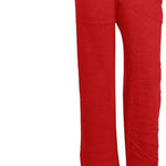 Royal Women's Warm Woolen Full Length Palazzo Pants for Winters_Red_Free Size
