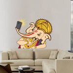 Lord Ganesha Taking Selfie Wall Stickers