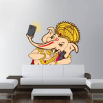 Lord Ganesha Taking Selfie Wall Stickers