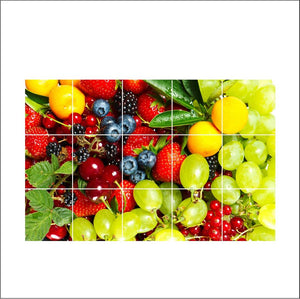 Fresh Fruits Juice Wall Poater For Kitchen Wall Sticker (58 cm x 90 cm)