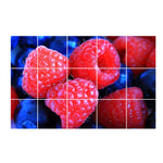 Waterproof Kitchen Strawberry and Berries Wallpaper/Wall Sticker Multicolour - Kitchen Wall Coverings Area ( 59Cm X 91Cm )