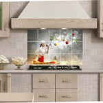Waterproof Kitchen Abstract Decorative Wallpaper/Wall Sticker Multicolour - Kitchen Wall Coverings Area ( 58Cm X 91Cm )