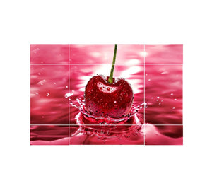 Waterproof Kitchen Beautiful cherry wall sticker Wallpaper/Wall Sticker Multicolour - Kitchen Wall Coverings Area (61Cm X92Cm)