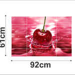 Waterproof Kitchen Beautiful cherry wall sticker Wallpaper/Wall Sticker Multicolour - Kitchen Wall Coverings Area (61Cm X92Cm)