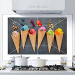 Waterproof Kitchen Creamy Waffles wall sticker Wallpaper/Wall Sticker Multicolour - Kitchen Wall Coverings Area (61Cm X92Cm)