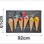 Waterproof Kitchen Creamy Waffles wall sticker Wallpaper/Wall Sticker Multicolour - Kitchen Wall Coverings Area (61Cm X92Cm)