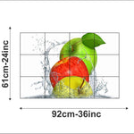 Waterproof Kitchen Healthy Apples wall sticker Wallpaper/Wall Sticker Multicolour - Kitchen Wall Coverings Area (61Cm X92Cm)