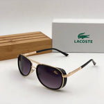 Fancy Black D.C Polycarbonate Lens To Gold Frame Branded For Men's & Women's 7A Quality With Box Packing Sunglasses
