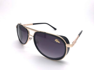 Fancy Black D.C Polycarbonate Lens To Gold Frame Branded For Men's & Women's 7A Quality With Box Packing Sunglasses