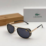 Fancy Black Polycarbonate Lens To Gold Frame Branded For Men's & Women's 7A Quality With Box Packing Sunglasses